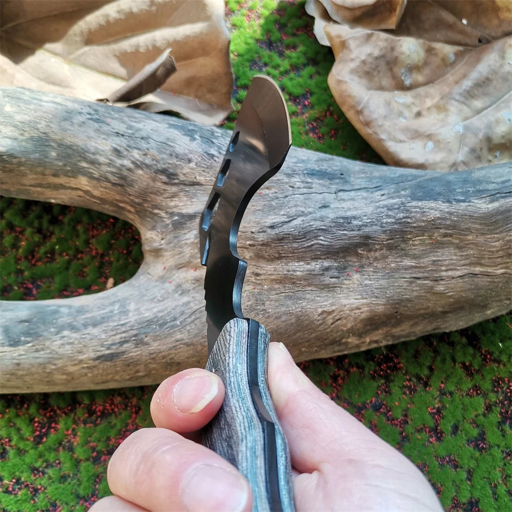 Multi-functional Tactical Axe with Nylon Cover - Durable Handaxe for Camping, Hiking and Survival - Corrosion 7CR13 Steel Blade