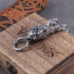 Never Fade Rock Viking Wolf Charm Bracelet Men's Stainless Steel Mesh Chain silver color Wolf Punk Bracelets Biker Jewelry