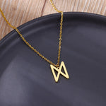 Viking Rune Necklace for Women Norse Runic Letter Pendant Necklaces Minimalist Nordic Stainless Steel Jewelry Christmas Gift