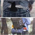 3-Piece Throwing Axe & Tomahawk Set with Built-in Corkscrew & Protective Sheath, Full Tang Stainless Steel 10.4'', Silver