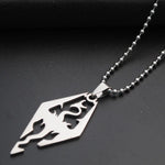Stainless Steel Charms Viking Dragon Skull Pendant Necklace Women Men's Fashion Biker Rock Punk Jewelry Antique Retro Chain Gift