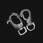 Vintage Punk Stainless Steel Vikings Dragon Keychain Fashion Rotatable Keyring Charm Car Key Accessories Male Jewelry Wholesale