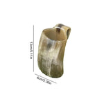 Handcrafted Viking Drinking Horn Mug - Rustic Coffee & Whiskey Cup with Handle