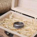 Never Fade viking rune cool stainless steel Celtic ring smooth fashion popular north europe gift amulet jewelry with wooden box