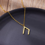 Viking Rune Necklace for Women Norse Runic Letter Pendant Necklaces Minimalist Nordic Stainless Steel Jewelry Christmas Gift