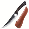 1 PC High Carbon Steel Boning Knife with Sheath Professional Kitchen Knife Multipurpose Fruit Vegetable Meat Fish Cleaver Sharp