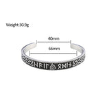 Vintage Stainless Steel Men's Handmade Nordic Rune With Viking Thor's Hammer Bracelet Fashion Amulet Jewelry Gifts Dropshipping