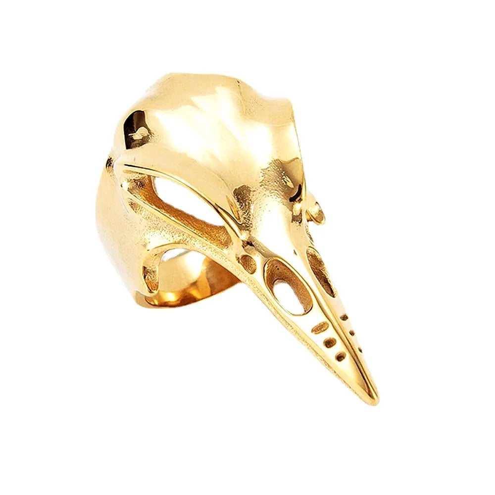 Gothic Vintage Odin Crow Skull Ring For Men Women Punk Stainless Steel Viking Compass Rings Fashion Amulet Jewelry Dropshipping