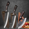 3 Pcs Stainless Steel Chef Knife Set Hand Forged Kitchen Cutters Boning Slicing Butcher Utility Paring Cleavers