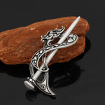 5 Pcs Viking Celtic Long Hair Clips - Vintage Silver Celtic Knot Hair Stick Jewellery Hair Slide and Metal Hairpin Barrettes