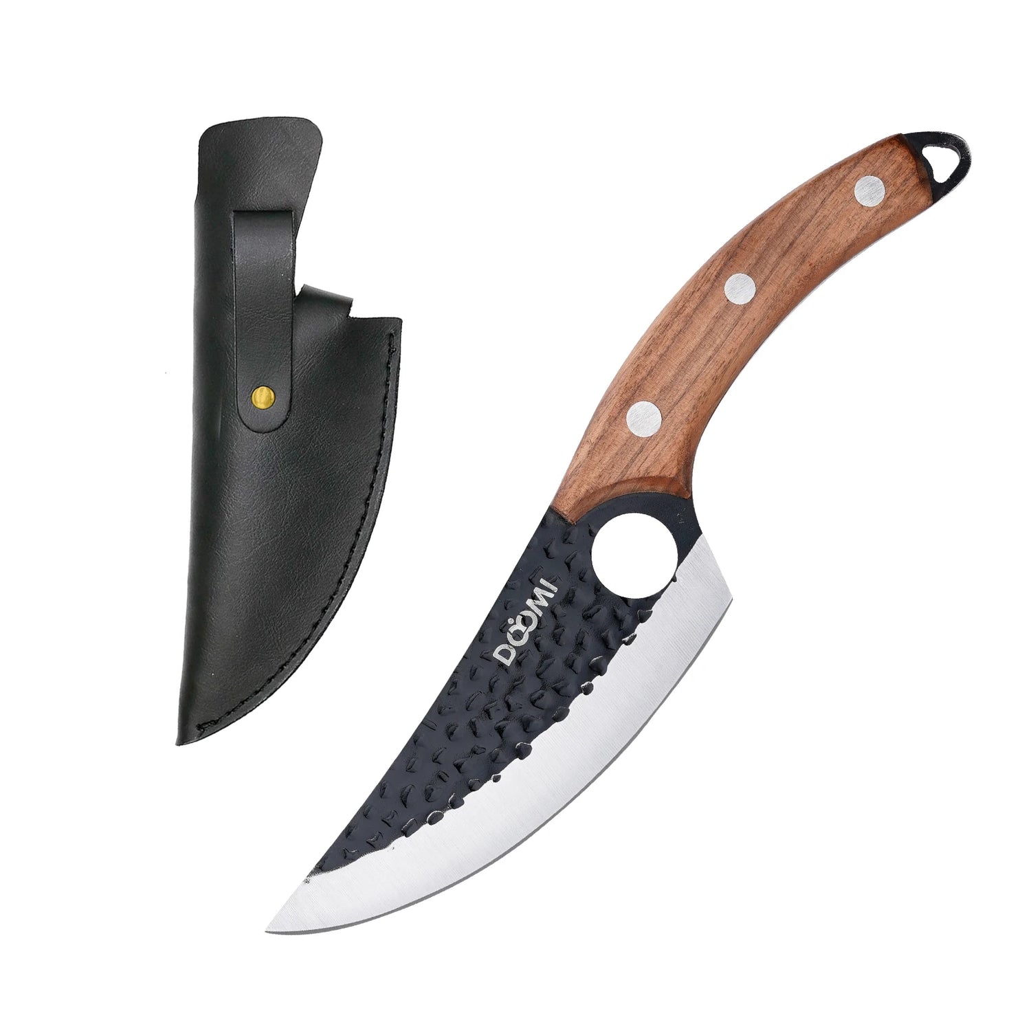 Kitchen Upgraded Viking Knives with Sheath Hand Forged Butcher for Meat Cutting Japanese Cooking Sharp Cleaver Chef and Outdoor