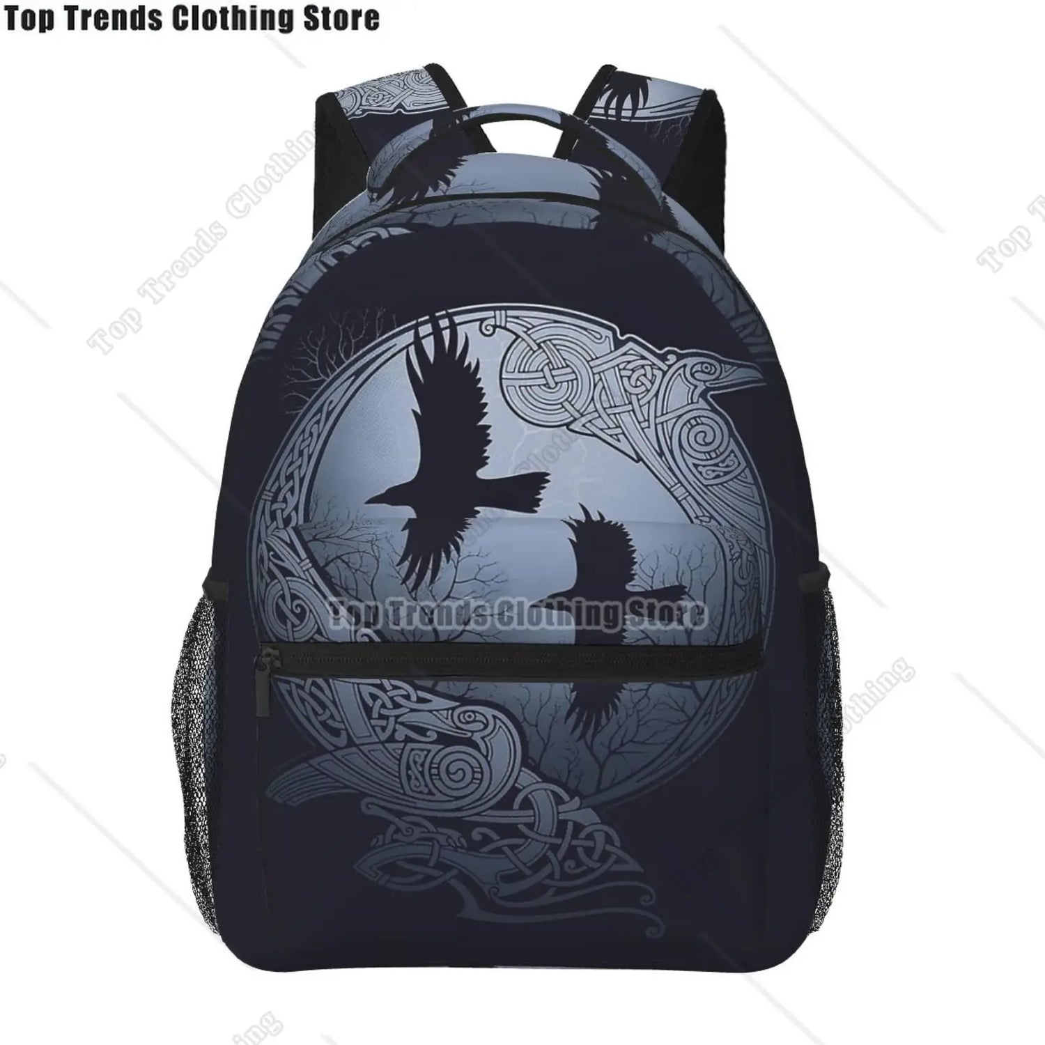 Norse Mythology Viking Backpack Tree of Life Triquetra Large Backpack for School Laptop Bags Bookbag Casual Daypack for Teens