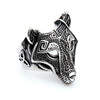 Vintage Viking Wolf Stainless Steel Ring For Men Trinity Celtics Knot Ring Nordic Viking Amulet Jewelry Gift Wholesale Size 7-13