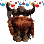 Viking Gnomes Durable And Reusable Resin Tabletop Statue Decor Plush Gnome Doll Decoration For Fireplace Christmas Tree