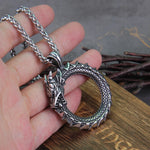 Fashion Gold Color rotating life tree in Amulet ouroboros Pendant Necklace with vikings wood box as men gift