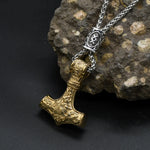 Norse Vikings Thor's Hammer Mjolnir Scandinavian Rune Amulet Keychain Stainless Steel Vegvisir Anchor Pendant Male Jewelry