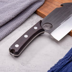 SHANGDAO 7"Deba Knife, Hand Forged Cleaver Butcher Knife for Meat Cutting, Japanese Kitchen Viking Knife with Sheath