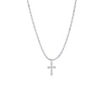 Real Pure 925 Sterling Silver Simple Cross Pendant Necklaces for Men and Women Couples Viking Christian Jewelry Ships from USA