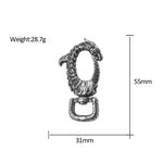 Vintage Punk Stainless Steel Vikings Dragon Keychain Fashion Rotatable Keyring Charm Car Key Accessories Male Jewelry Wholesale