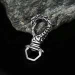 Vintage Punk Stainless Steel Vikings Dragon Keychain Fashion Rotatable Keyring Charm Car Key Accessories Male Jewelry Wholesale
