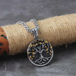 Tree of Life Amulet Stainless Steel Mens Necklac Simple Elegant Charm for Male Boyfriend Biker Jewelry Creativity Gift Wholesale