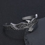 Vintage Viking Stainless Steel Raven Eagle Bracelet For Men Women Fashion Celtic knot Bracelet Opening Adjustable Jewelry Gifts
