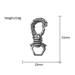 Vintage Punk Stainless Steel Vikings Dragon Keychain Fashion Rotatable Keyring Charm Car Key Accessories Male Jewelry Wholesale