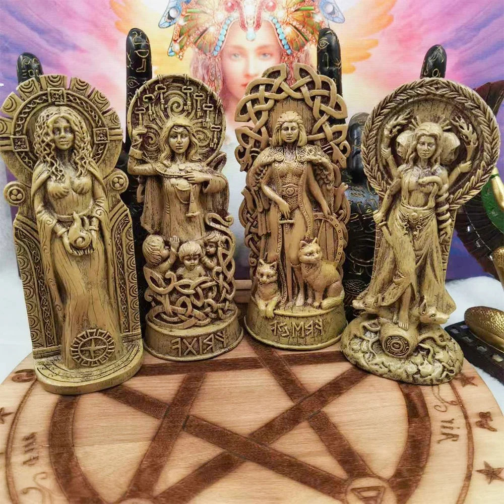 Brigit Celtic Fire Goddess Resin Goddess Nordic Viking Goddess Ornaments Decorative Crafts