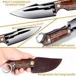 3Pcs Viking knife Chef Knife Japan Kitchen Meat Cleaver Butcher Boning Knife BBQ