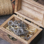 Stainless Steel 2cm Small Thor's Hammer Necklace - Wooden Box as Gift - Viking Necklace