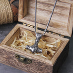 Stainless Steel 2cm Small Thor's Hammer Necklace - Wooden Box as Gift - Viking Necklace