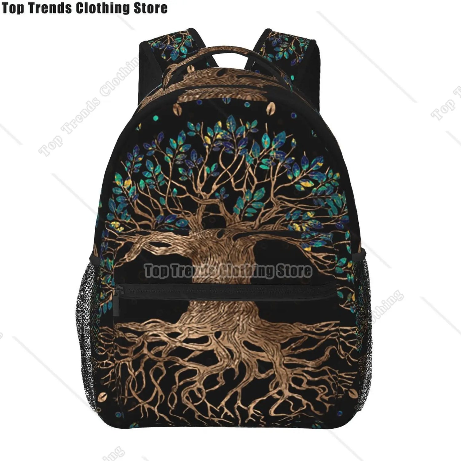Norse Mythology Viking Backpack Tree of Life Triquetra Large Backpack for School Laptop Bags Bookbag Casual Daypack for Teens