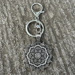 1pcs mandala YOGA keychain OM amulet Pendant Keyring Paracord Rope Norse Pirates Rune Valknut Amulet Jewelry Gift
