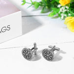 BONISKISS Men's Stainless Steel Cufflinks Nordic Viking Odin Compass Symbol Rune Cufflinks The Best Gift for Father Husband Son