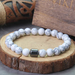 Stainless steel Runes Beads Men Bracelet Viking Rune Bracelet Fashion Charm Beads Bracelet wooden box
