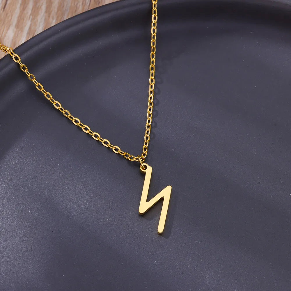 Viking Rune Necklace for Women Norse Runic Letter Pendant Necklaces Minimalist Nordic Stainless Steel Jewelry Christmas Gift