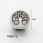 Punk Stainless Steel Tree of Life Ring Classic Men Viking Amulet Ring Fashionable Male Jewelry Dropshipping Store