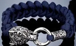 Never Fade Rock Viking Wolf Bracelet Men's handmade cord Wolf Bead Punk Bracelets Biker Jewelry