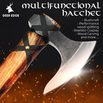 Pair of Ragnar Lothbrok Viking Axes – Hand-Forged High Carbon Steel Norse Bearded Axes Handcrafted Ash Wood Handles
