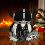 Viking Gnomes Durable And Reusable Resin Tabletop Statue Decor Plush Gnome Doll Decoration For Fireplace Christmas Tree