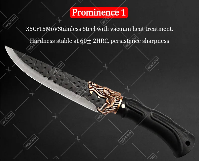 8PCS Professional Kitchen Chef Knife Set Handmade Forged Stainless Steel Chef Knife Butcher Knife Vegetable Utility Boning Fish