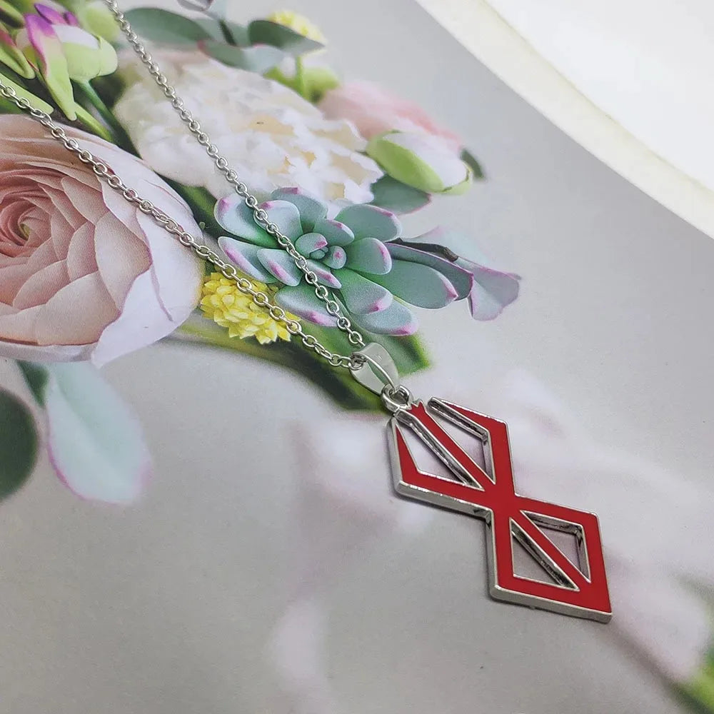 Berserk Symbol Pendant Necklace The Mad Warrior of Norse Viking Mythology Mens Hip Hop Jewelry