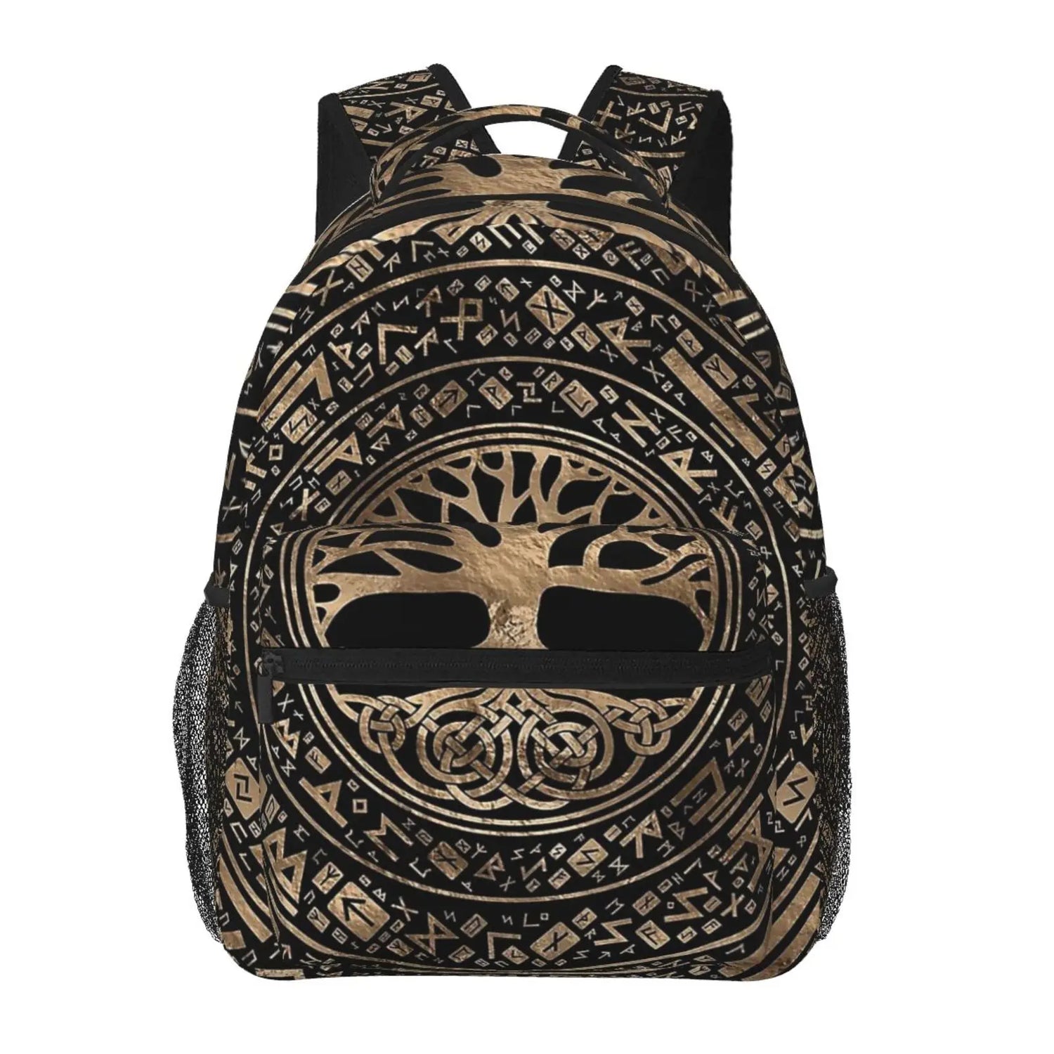 Norse Mythology Viking Backpack Tree of Life Triquetra Large Backpack for School Laptop Bags Bookbag Casual Daypack for Teens