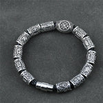 Norse Runes Bracelet Vikingo 13Pcs Runes Beads Vegvisir Compass Amulet Viking Bracelet Slavic Accessorier