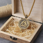 Gold Color Eagle Crow Necklace Men Viking Raven Amulet Stainless Steel Odin Rune Pendant Norse Mythology Jewelry Gift Never Fade