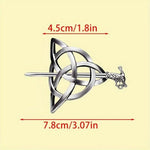 5 Pcs Viking Celtic Long Hair Clips - Vintage Silver Celtic Knot Hair Stick Jewellery Hair Slide and Metal Hairpin Barrettes