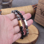 Stainless steel Runes Beads Men Bracelet Viking Rune Bracelet Fashion Charm Beads Bracelet wooden box