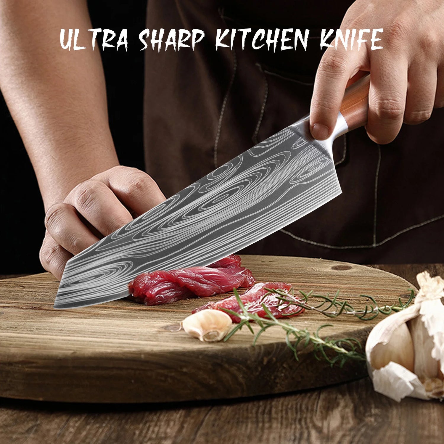 PC Professional Kitchen Multipurpose Chef Knife Stainless Steel Boning Cutting Fish Cleaver Cooking Knife
