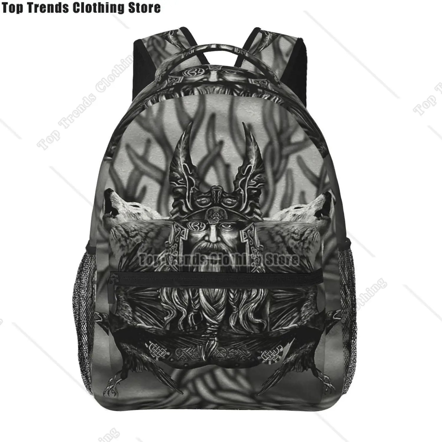 Norse Mythology Viking Backpack Tree of Life Triquetra Large Backpack for School Laptop Bags Bookbag Casual Daypack for Teens