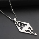 Stainless Steel Charms Viking Dragon Skull Pendant Necklace Women Men's Fashion Biker Rock Punk Jewelry Antique Retro Chain Gift